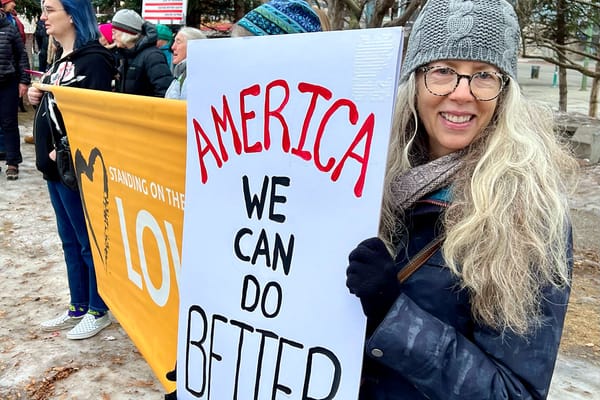 Author at the January 18, 2025 People's March in Anchorage, AK.